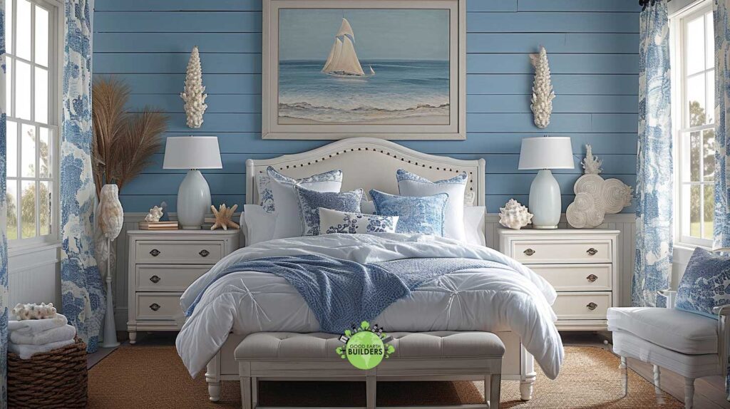 bedroom with the calming vibes of the ocean