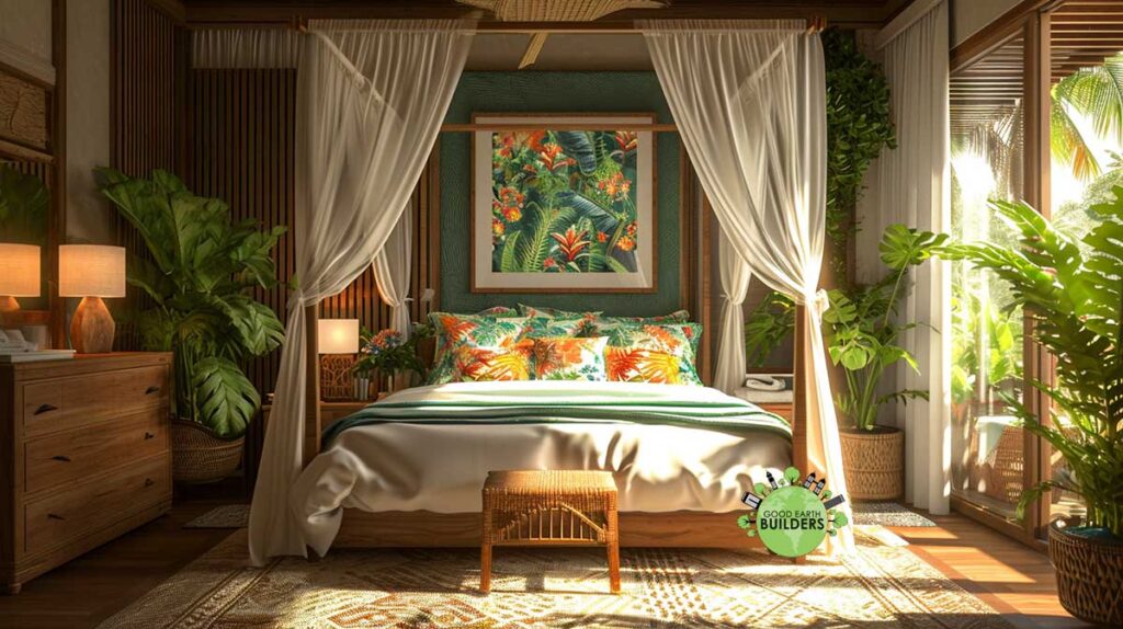 jungle retreat bedroom