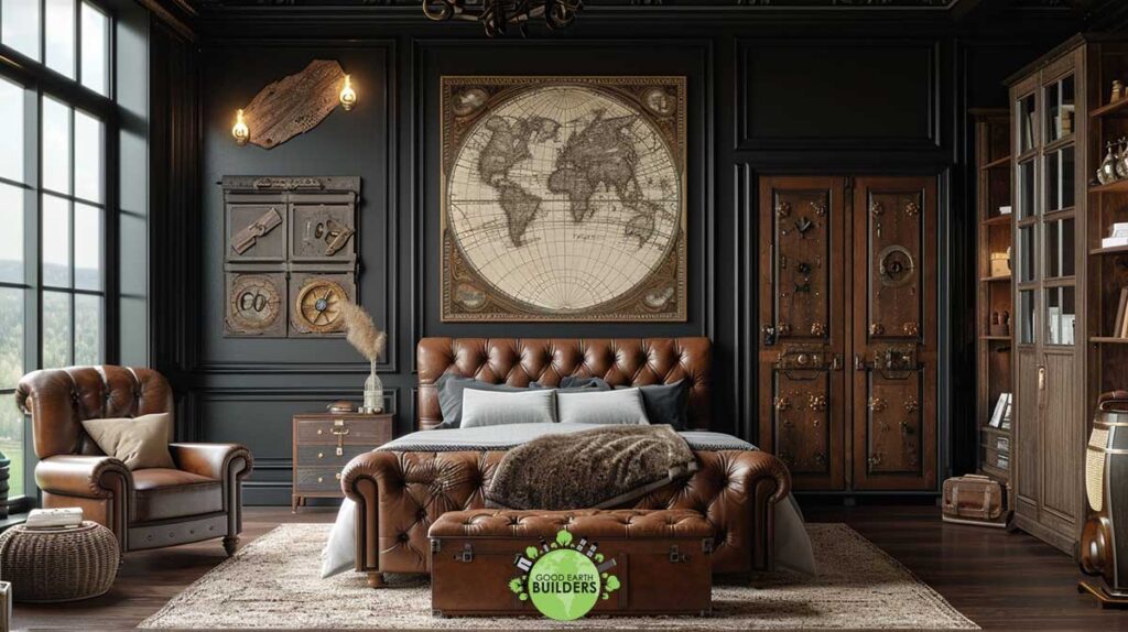 steampunk inspired bedroom