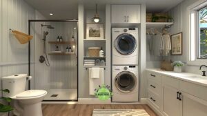 Laundry Room and Bathroom Combination