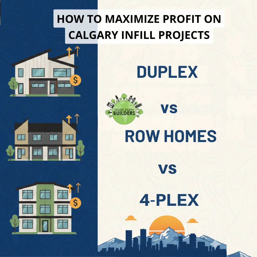 How to Maximize Profit on Calgary Infill Projects: Duplex vs Row Homes vs 4-Plex